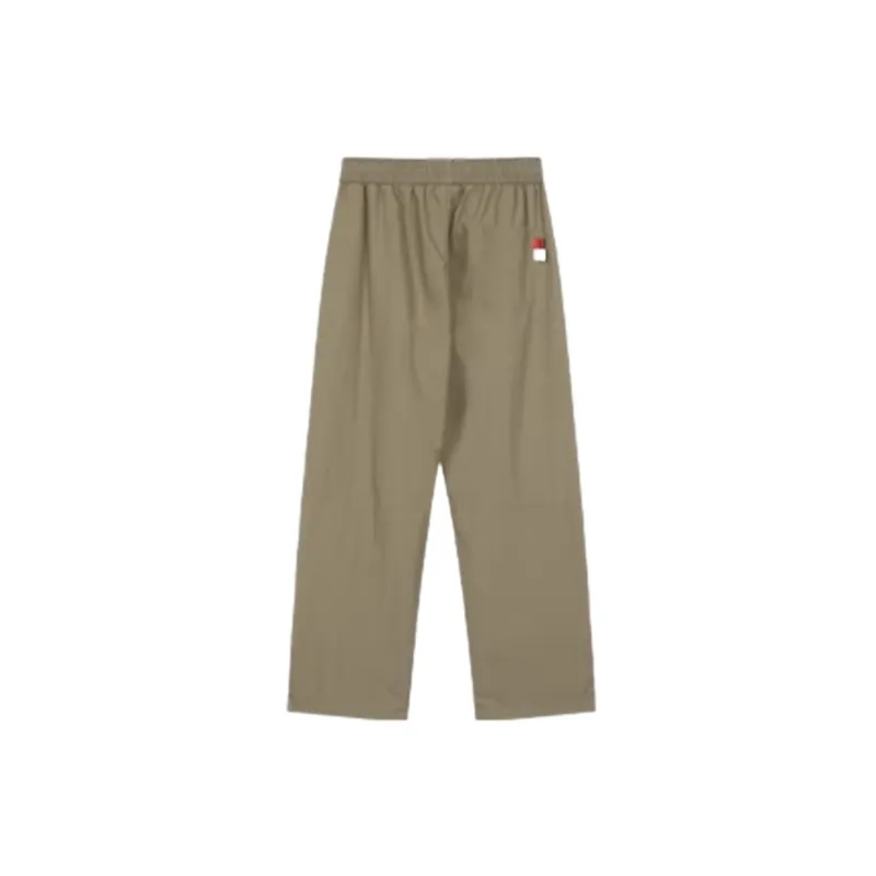 Solid Color Embroidered Alphabet Retro Casual Pants-1