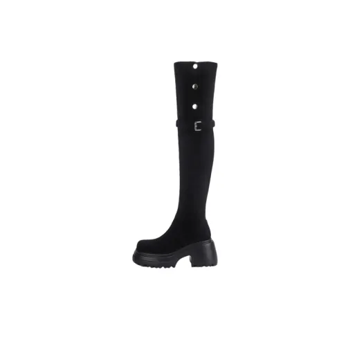 Fashionable Retro Thigh High Boots
