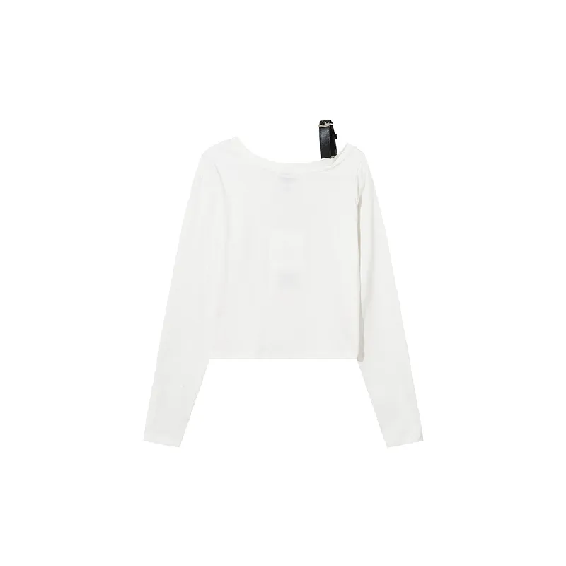 Retro Long Sleeve Cotton T Shirt Women-3