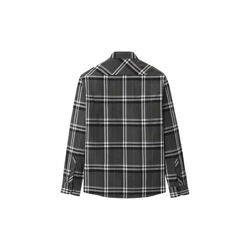 Simple Casual Cotton Blended Fabric Shirt-1