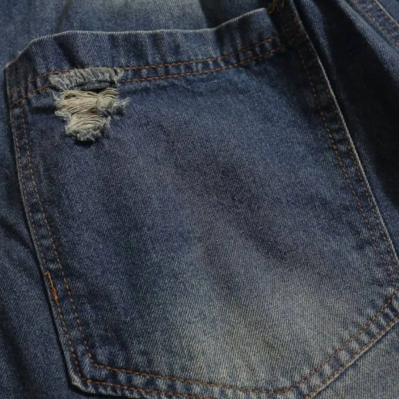 Casual Loose Denim Shorts-4