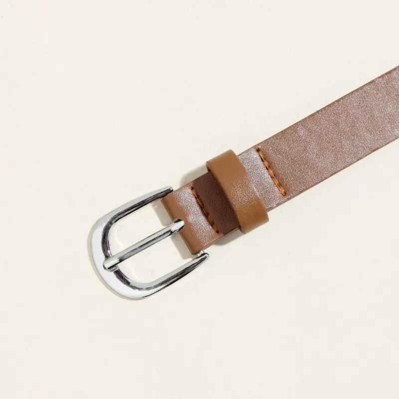 Fashionable Plain Leather Belt Women-2