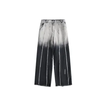 Trendy Vintage Washed Denim Trousers