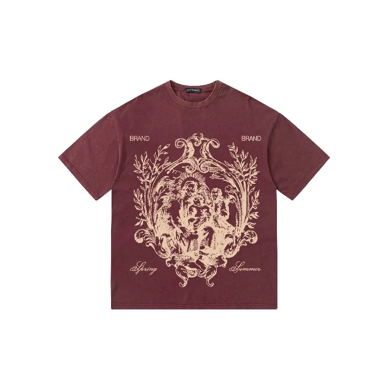 Retro Washed 100% Cotton T Shirt-4