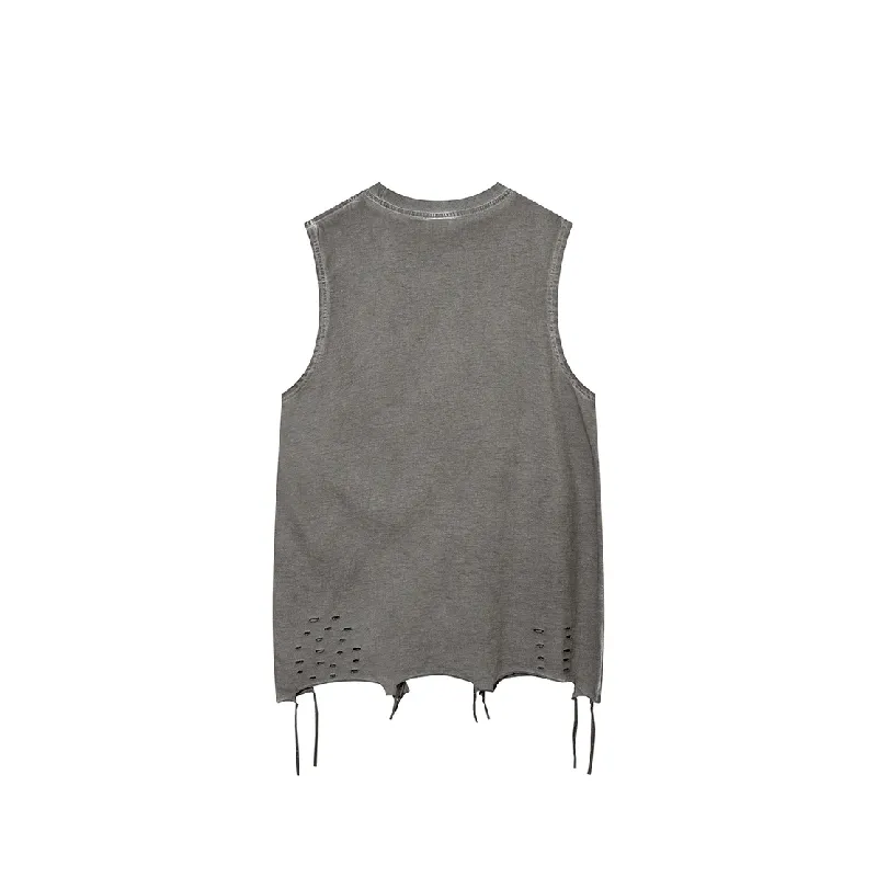 Retro Casual Cotton Blended Fabric Vest Unisex-5