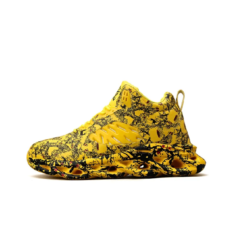 Graffiti High top Lightweight Breathable Tide Shoes-3