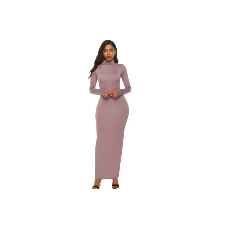 Fashionable Plain Polyester Spandex Dress Women-0