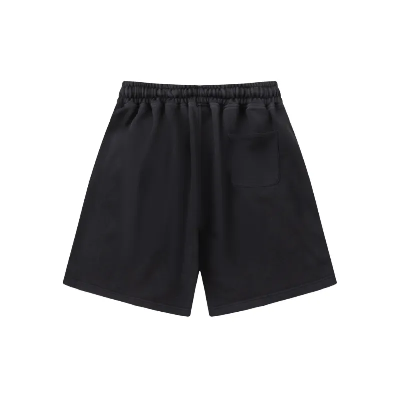 Tide Basic Paragraph Splicing Drawstring Shorts-1