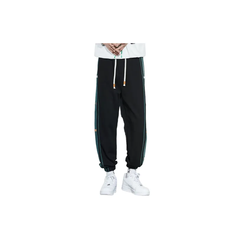 Plus Size Sports Foot binding Fashionable Color Matching Casual Pants-5