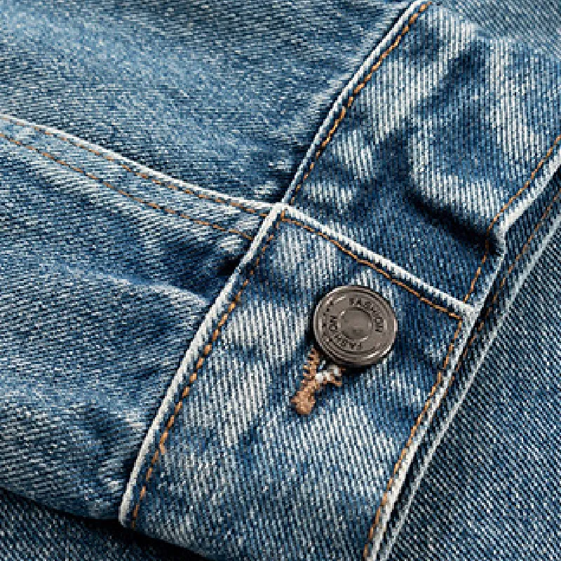 Fashionable Distress Denim Jacket-3