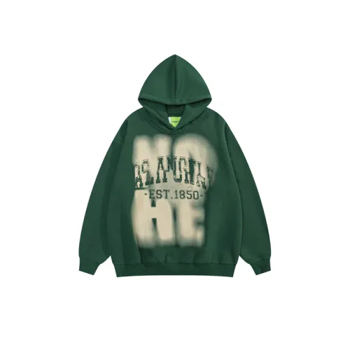 Hip-Hop Letter Graffiti Fleece-Lined Trendy Loose Casual Hoodie