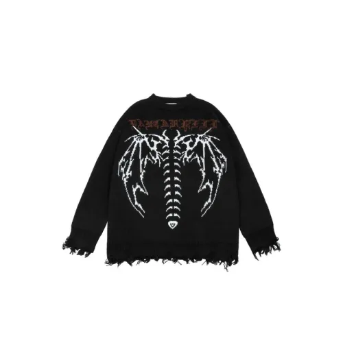 Dark Street Style Skeleton Loose Cardigan Sweater