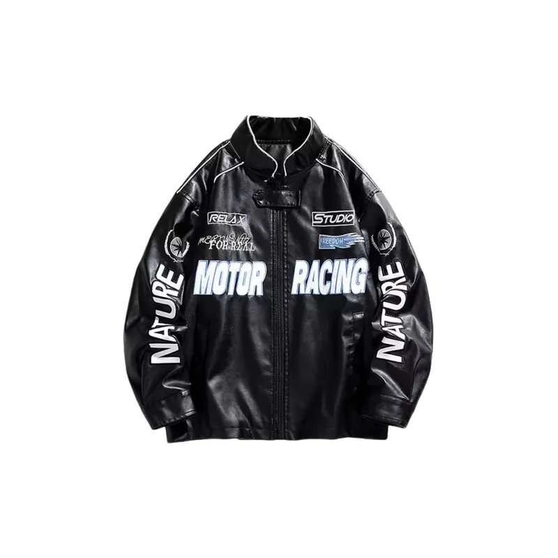 Basics Simple Artificial LeatherJacket-2