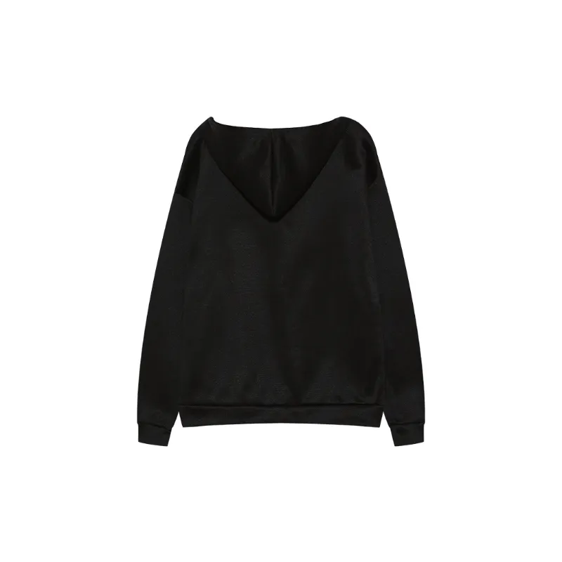 Casual Loose Long Sleeve Sweatshirt Women-1