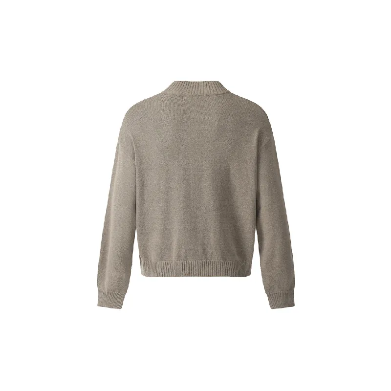 Trendy Zipper Blended Synthetic Fabrics Sweater-3