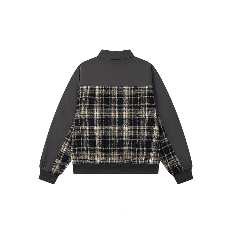 Retro Plaid Loose Quilted Jacket-3