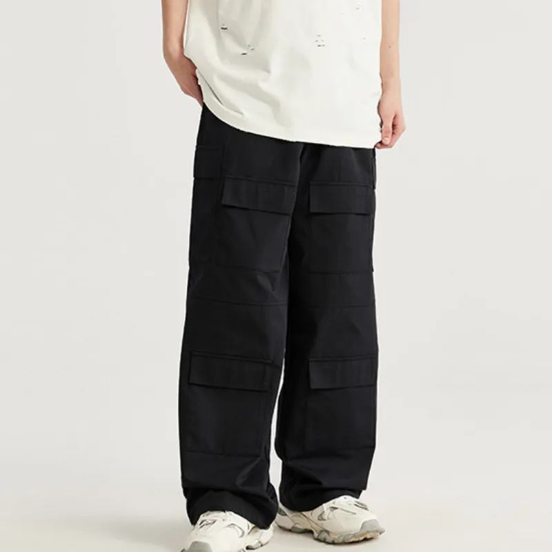 Fashion Loose Polyester Cargo Pants-7