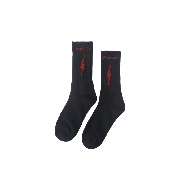 Sporty Plain Combed Cotton Mid Calf Sock-5