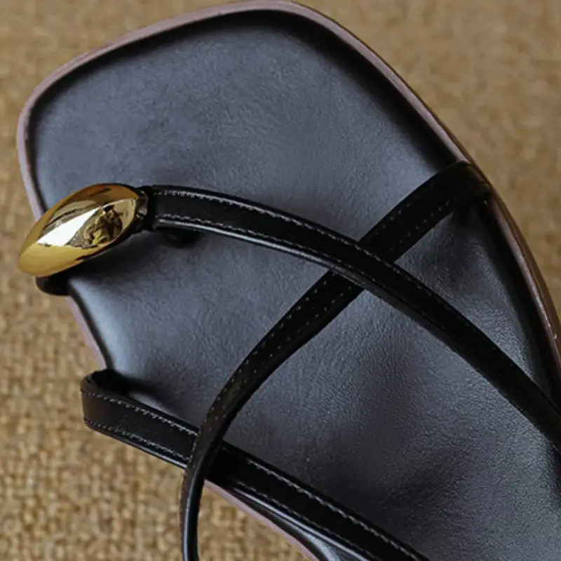 Casual Plain Roman Sandals-4