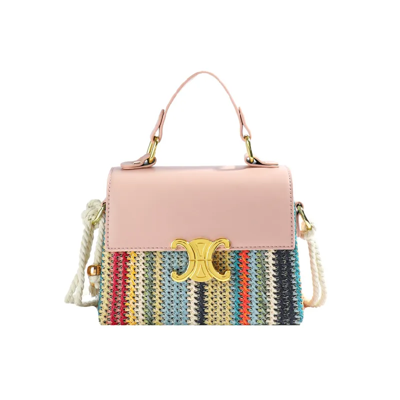 Fashion Contrast Color Handbag Women-2