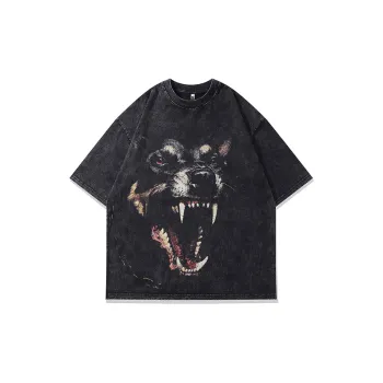 Doberman Direct Print Distressed Short Sleeved T shirt