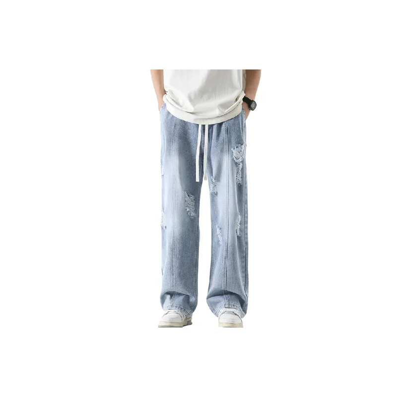 Loose Straight Leg Jeans-12