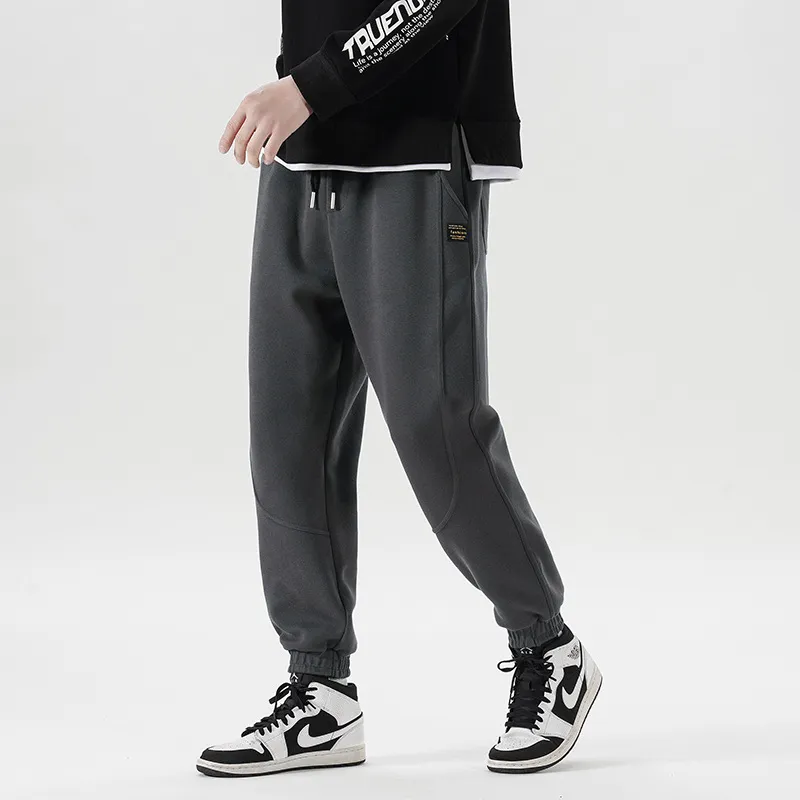 Sporty Loose Cotton Casual Pants-9