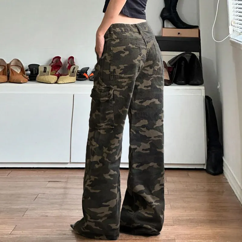Retro Camo Jeans Women-3