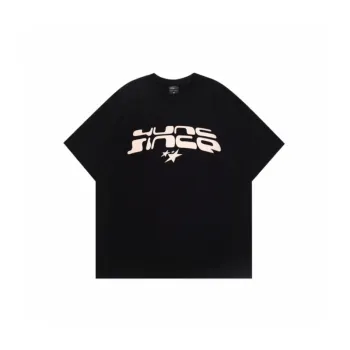 Basic Letter Printed Loose Short Sleeve T shirt