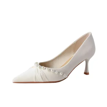 Fashionable Pearls High Heels