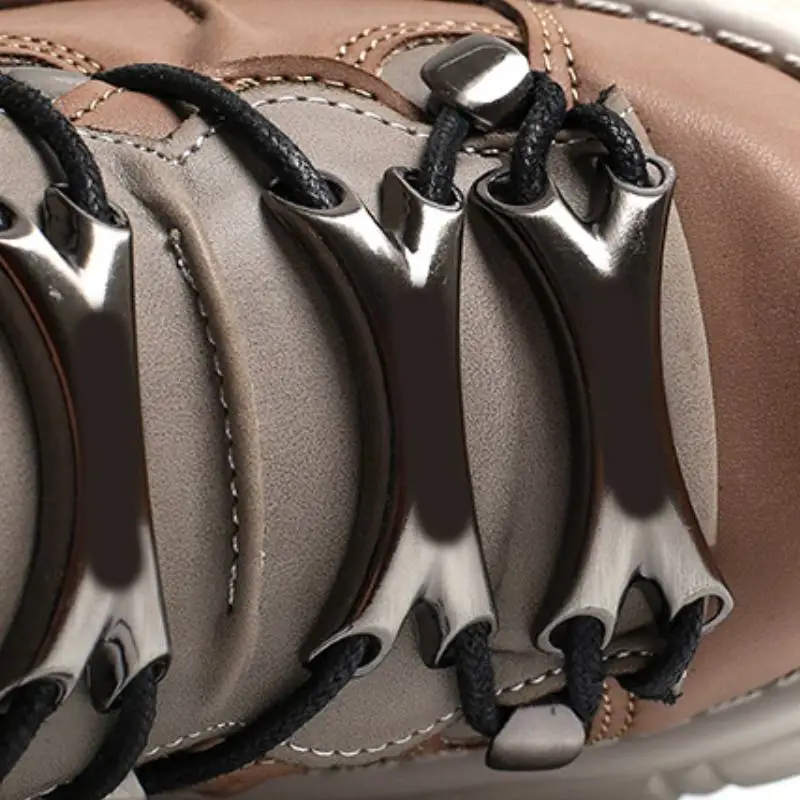 Retro Contrast Color Platform Shoes-2