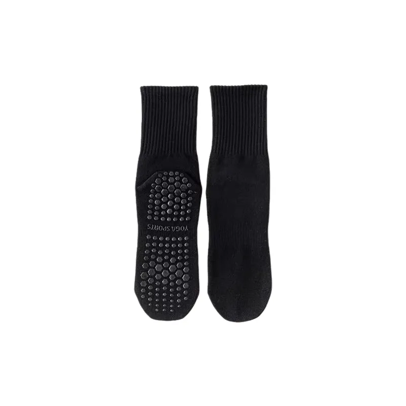 Simple Plain 100% Cotton Mid Calf Sock-2