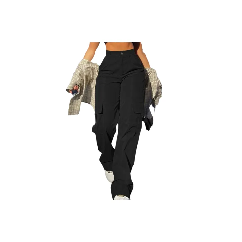 Fashionable Street Polyester Cargo Pants Women-0