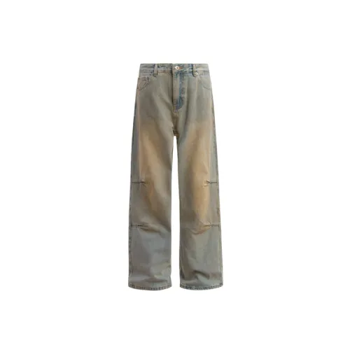 Retro Fashionable Washed Jeans