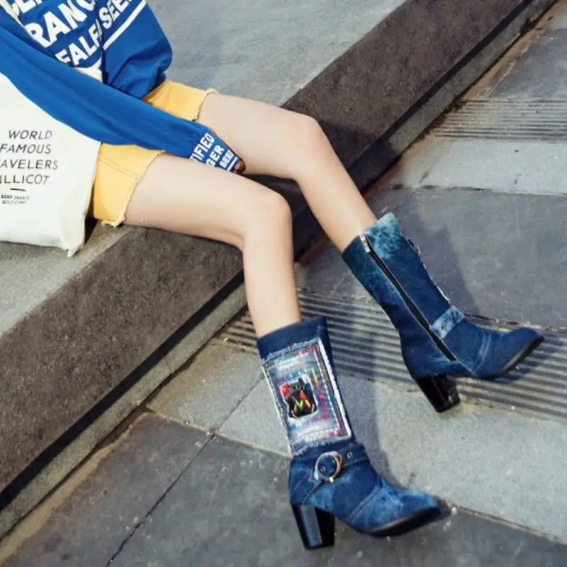 Fashionable Funky Ankle Boots-5