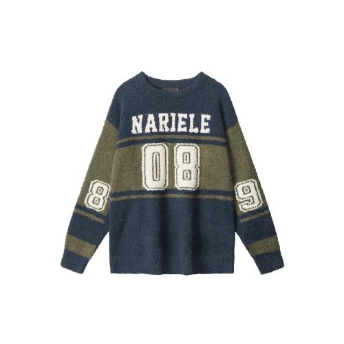 Retro Contrast Color Sweater Women