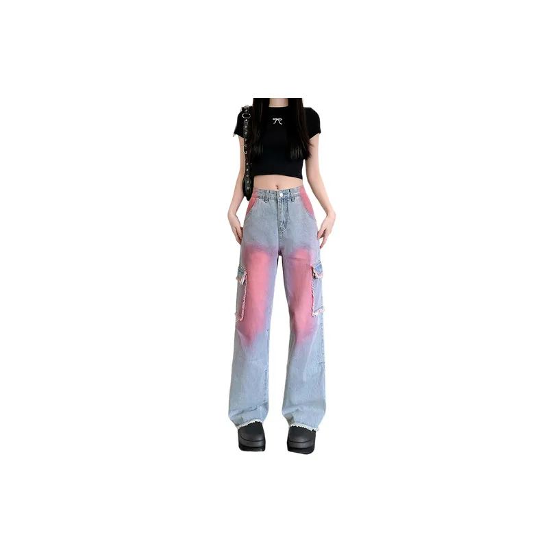Retro Loose Straight Leg Jeans-0