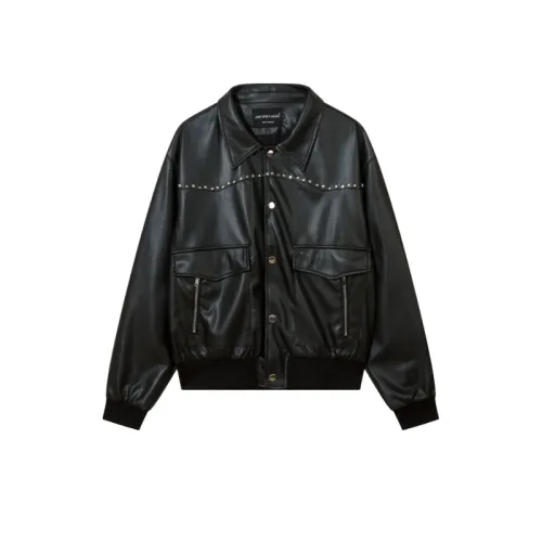 New Style Vintage Decorative PU Leather Jacket