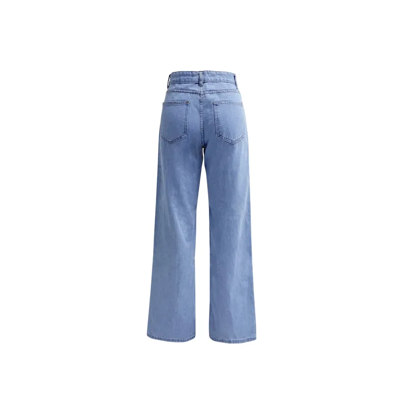 Fashionable Washed Jeans Women-5