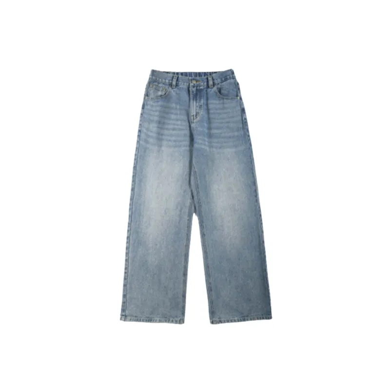 Straight Leg Loose Jeans-0