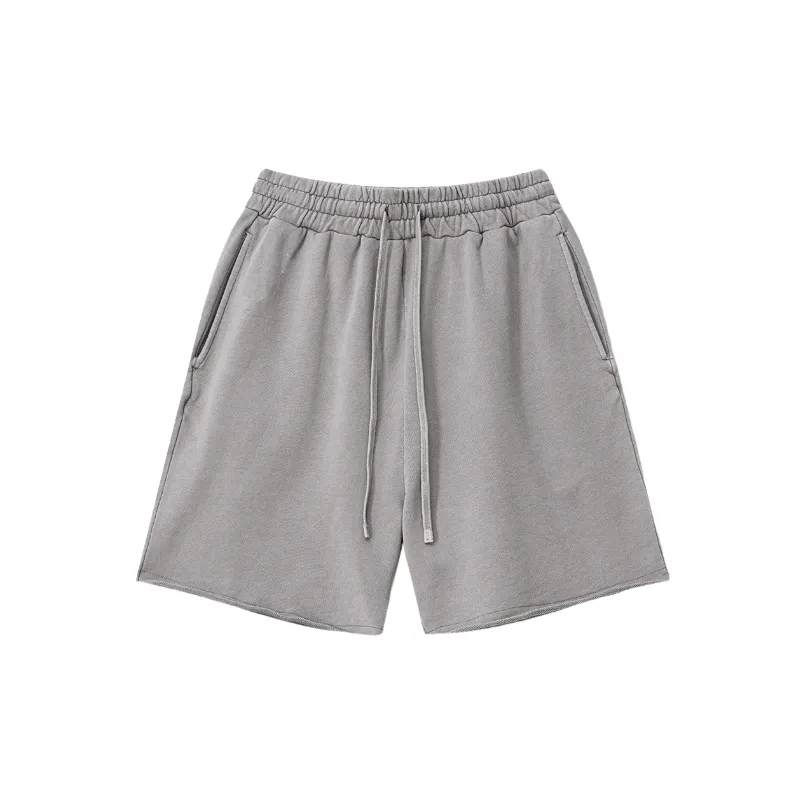 Fashionable Plain Cotton Casual Shorts-12