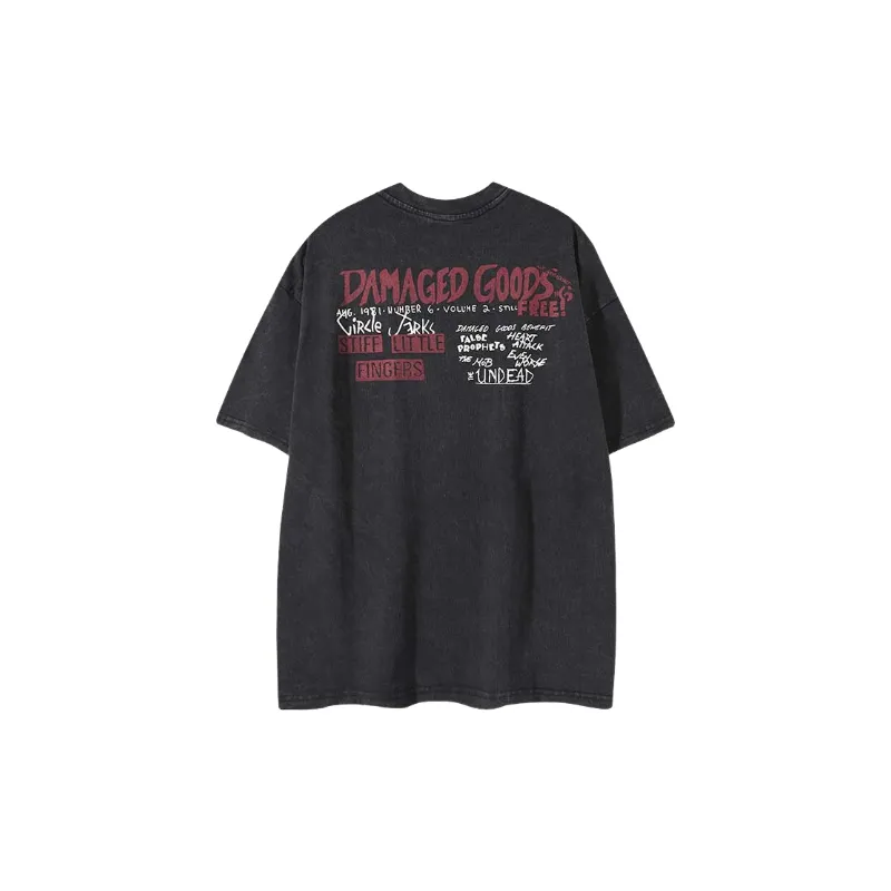 Street Print Cotton Blended Fabric T Shirt-1