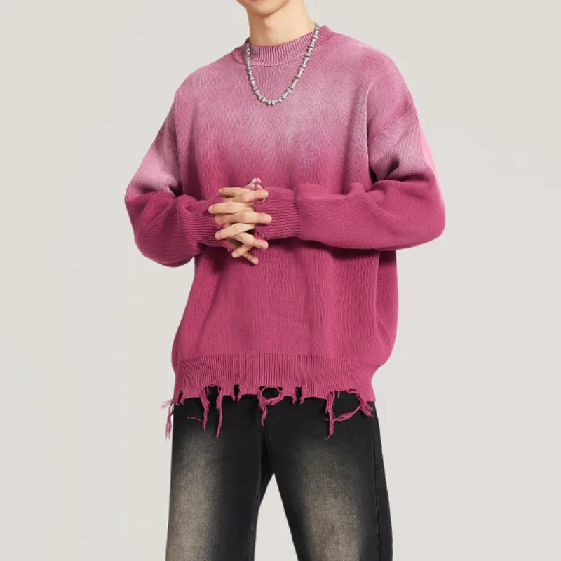 Retro Fashion Washed Sweater-8