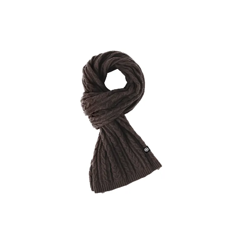 Retro Plain Knit Scarf-10