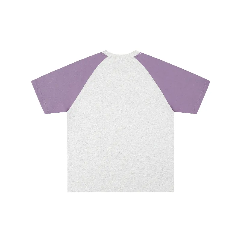 Casual Contrast Color Cotton T Shirt Unisex-1