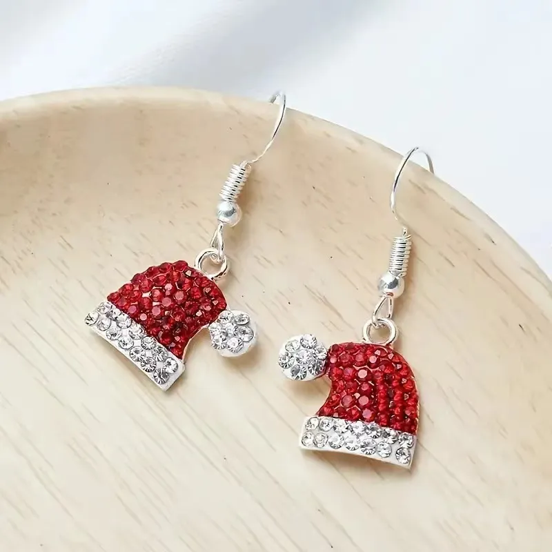 Cute Christmas Rhinestone Earring-3