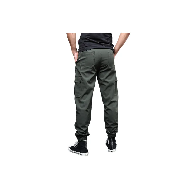 Simple Loose Polyester Casual Pants-1