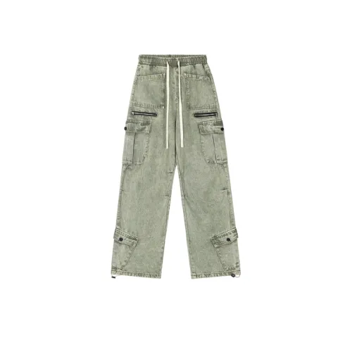 High Street Vintage Washed Old Multi-Pocket Tooling Jeans