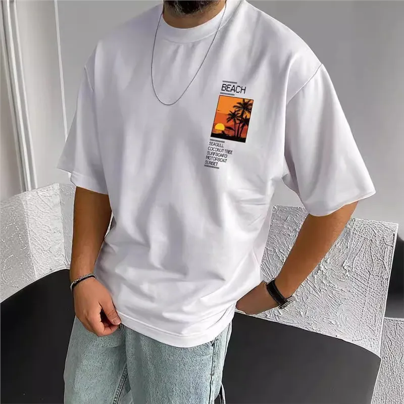 Retro Loose 100% Cotton T Shirt-2