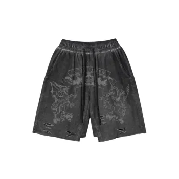 Dark Washed Casual Shorts